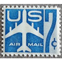 1958  Авиамарка ( Силуэт реактивного авиалайнера) США