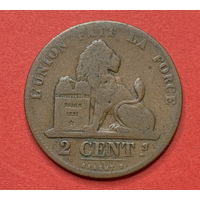 Бельгия, 2 цента 1860г.