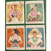 ГДР 1971. Сорбские танцевальные костюмы. Полная серия