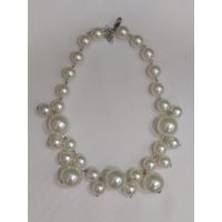 Крупное жемчужное колье ожерелье