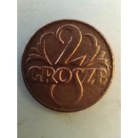 2 гроша 1923г. Польша