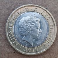 Великобритания 2 фунта 2010 г., 100 лет со дня смерти Флоренс Найтингейл, KM# 1160