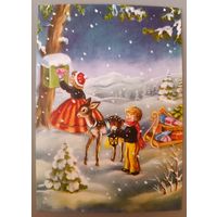 Письмо Деду Морозу. Дети. С Рождеством! Открытка