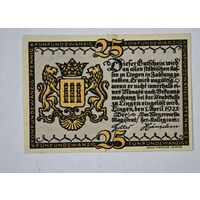 1921 год 25  пфеннигов  Германия нотгельд