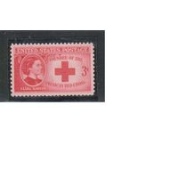 США-1948, (Мих.580),  ** , Личности, Красный Крест (одиночка)