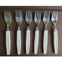 Вилки, нержавеющая сталь, бакелит, Давыдковский завод "Заря", 6 шт. одним лотом.