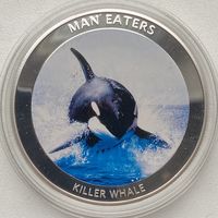 Уганда 100 шиллингов 2010 г. Животные-людоеды. Косатка