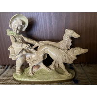 Статуэтка Девочка с борзыми собаками