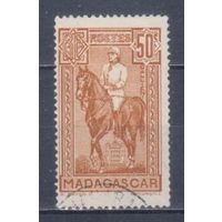 [938] Французские колонии. Мадагаскар 1931. Губернатор на лошади.50с. Гашеная марка.