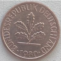 Германия 1 пфенниг 1980 г. F