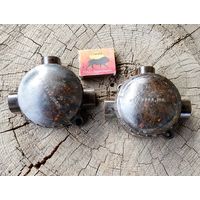 СССР: распределительная коробка 3-х рожковая для наружной проводки, карболит. 60-е годы ХХ века. См.описание. Цена за одну.