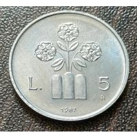 Сан-Марино 5 лир, 1987    ( 1-5-5 )