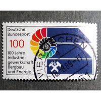 Марка Германия 1989 год 100 лет Промышленному союзу