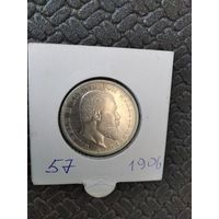 Германия 2 марки вюрттенберг 1906г.