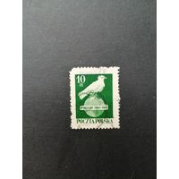 Польша 1950 Марка из серии с надпечаткой "GROSZY" 1950 года Mi.560 "День международной борьбы за мир" (гашение без клея) Mi.663 каталог 3.00 евро