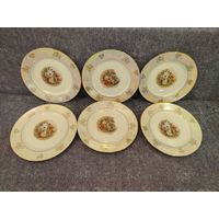 Все лоты с 1 Рубля. Комплект тарелок на 6 персон, Мадонна. ГДР 70-е гг, Henneberg Porzellan.