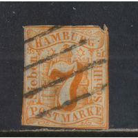 Вольный город Гамбург 1859 Герб Номинал Стандарт #6