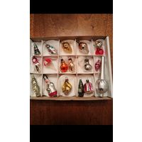 Большой лот ёлочных игрушек из СССР. 18 шт.