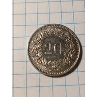 20 раппенов Швейцария 1975 год