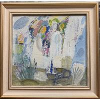 Кузнецов А.В. Картон, масло. 1987г. Размер 29,4х28,2 см.