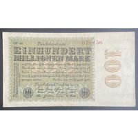Банкнота 100 миллионов марок 1923 год. Веймарская республика.