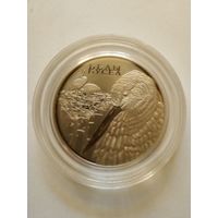 1 рубль 2009 г. Белый аист.Животный мир стран ЕврАзЭС.Пруф.