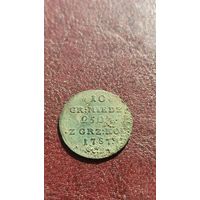10 грошей 1767 года  (Польша, Станислав II Август) серебро ,РЕДКАЯ!!!