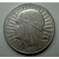 Монета СЕРЕБРО Польша 10 злотых 1932 год.