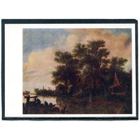 Ян ван Гойен. Хижина у канала. Изд,1960