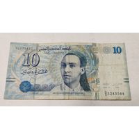 Тунис 10 динар 2013 года