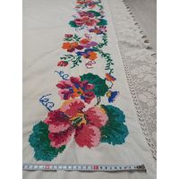 Простыня вышитая старинная