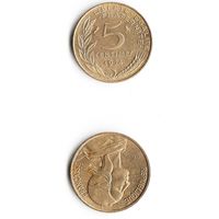 5 сантимов Франция 1974 год