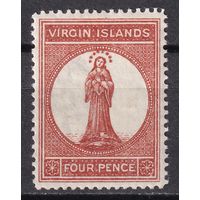 5.BrKCI. Великобритания. Колонии. Виргинские острова. Святая Урсула. 1887/89 гг. 4P. Mi.#14.