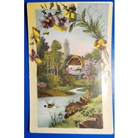 Открытка старинная. Бельгия.