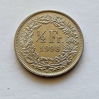 Швейцария 1/2 франка, 1998
