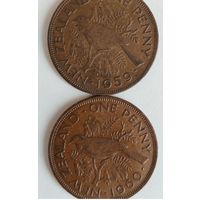 Монеты Новая Зеландия 1959 и 1960 гг
