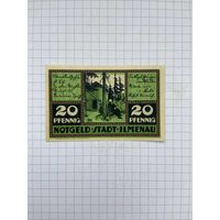 Нотгельд 20 пфеннигов Германия Ильменау-0501