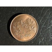 Нигерия. 1\2 кобо. 1973 . С 20 копеек. Распродажа коллекции. Смотрите другие лоты.