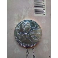 Ниуэ 1 доллар 2013 года Том и Джерри. Герои мультфильмов. Серебро