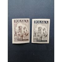 Польша 1946 Марки из серии "Архитектурные памятники Польши" (чистые**) Mi.441А-441В каталог 0.80 евро