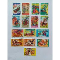 Марки  Народные праздники Почта СССР   1991  15 шт. -  12,00 руб.