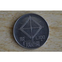 Италия 100 лир 1974