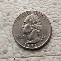 1/4 доллара (квотер) 1996(D) года США. Достойный сохран!