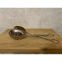 Сервировочная ложка, щипцы, винтаж, Италия.