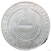 100 шиллингов 1975 20 лет декларации о независимости Австрии! Серебро 24 грамма 640 пробы! ВОЗМОЖЕН ОБМЕН!