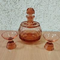 Графин и рюмки (1 л/ 30 мл) Янтарный. Германия