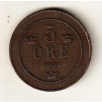Швеция 5 эре 1904