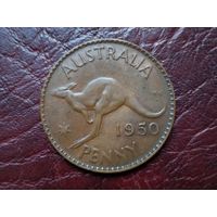 1 пенни Австралия 1950 г.