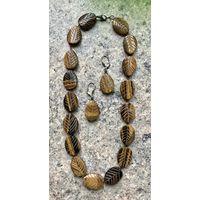 Бусы и серьги комплект