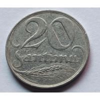 Латвия. 20 сантимов 1922 года.
